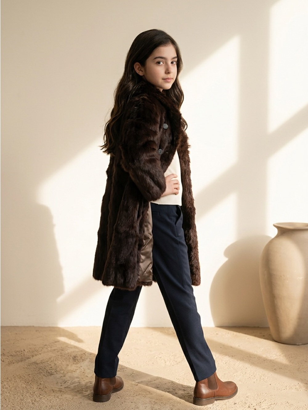 Princess Caravelle Authentic Rabbit Fur Coat - Picture 9 of 12